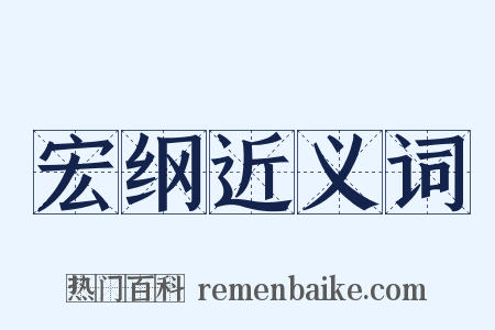宏纲近义词是什么意思的图片